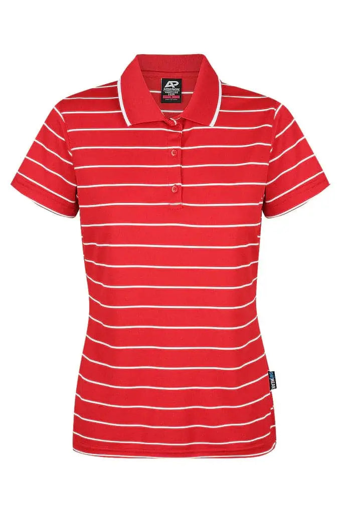 Aussie Pacific Vaucluse Lady Polos 2324  Aussie Pacific RED/WHITE 6